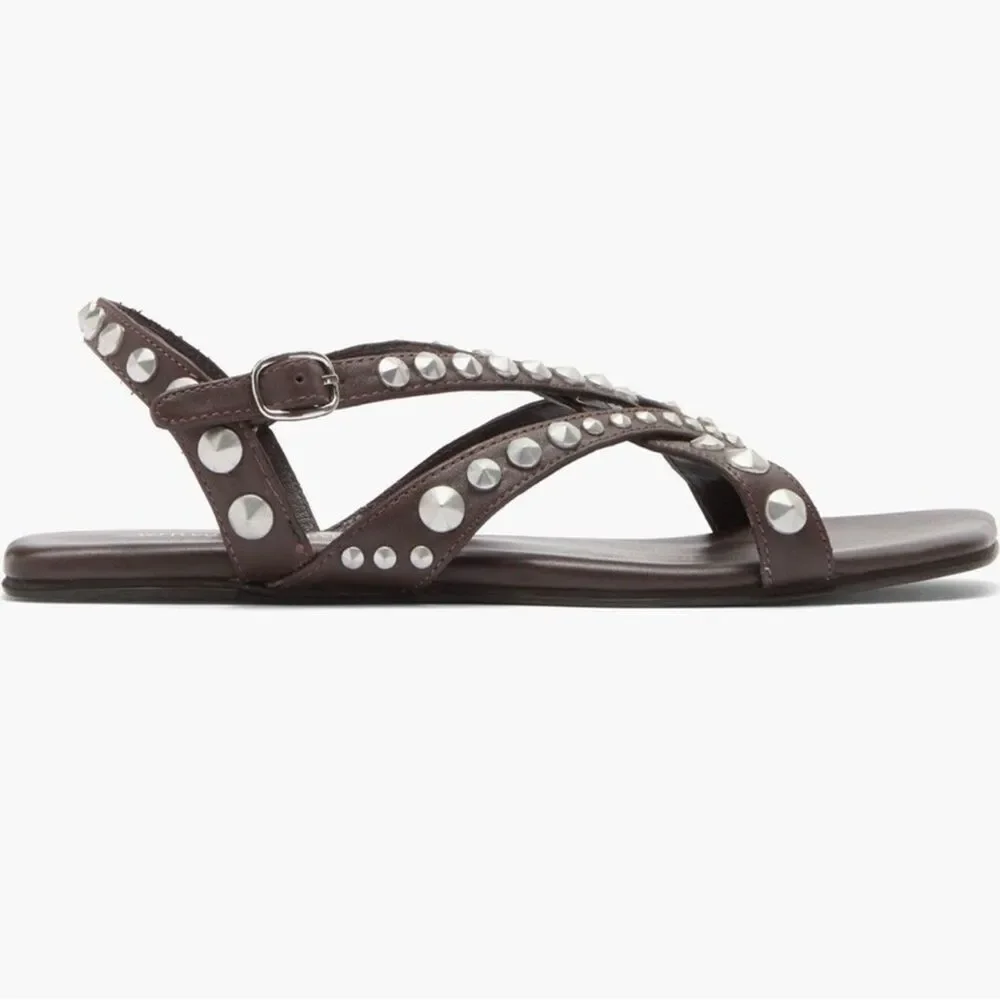 Anthropologie Women US 7 Jeffrey Campbell Sandals Brown NWOT